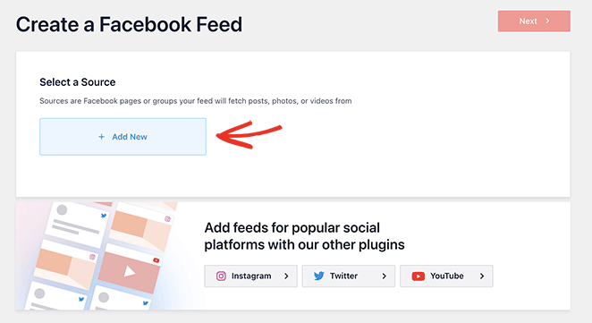 videofeedsource SeedProd add new Facebook feed source