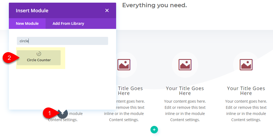 divi-Funktionsabschnitt