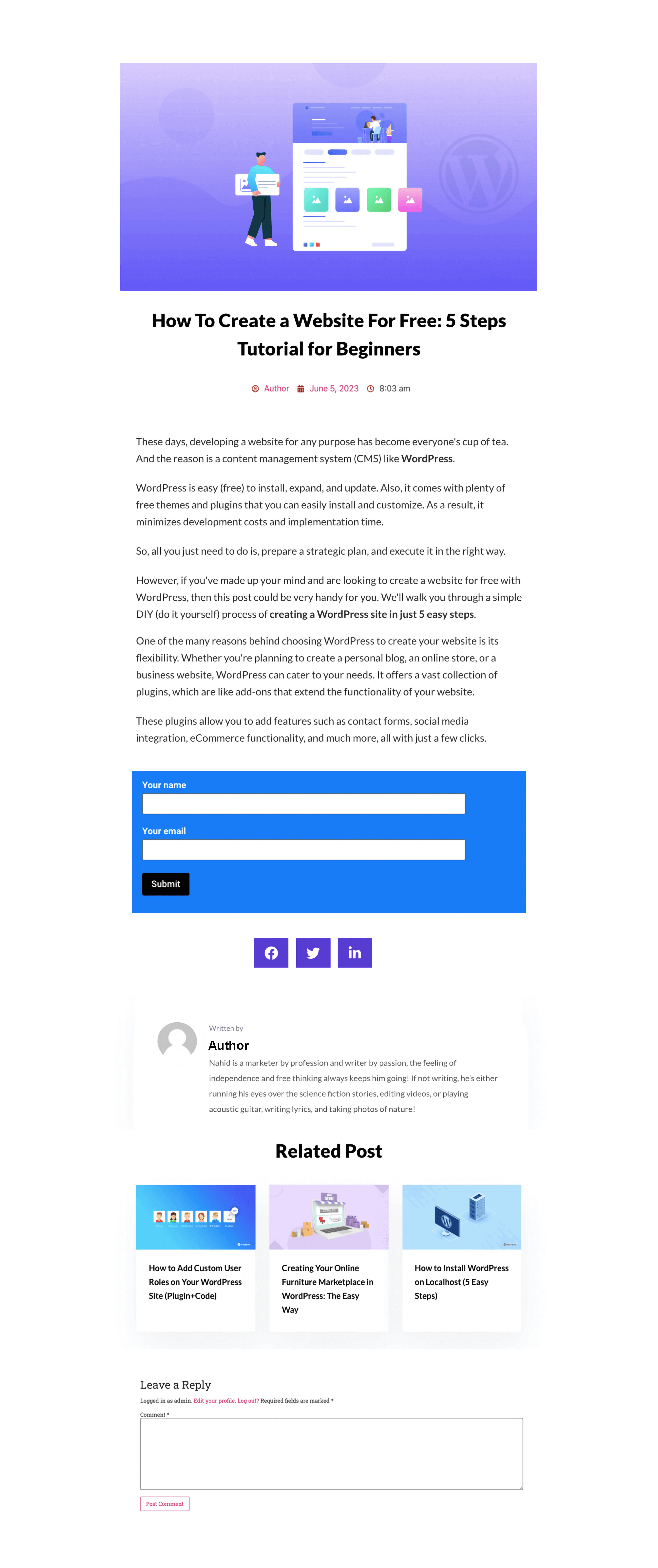 如何使用 HappyAddons 26 在 Elementor 免費中創建博客文章模板 Preview the Single Blog Post Template