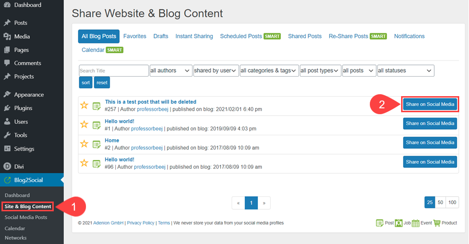 WordPress zu Instagram