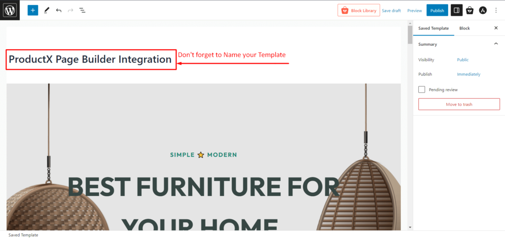 ProductX Page Builder-Integration: Elementor, Divi, Oxygen und Beaver 7 Naming Saved Template for ProductX Integration