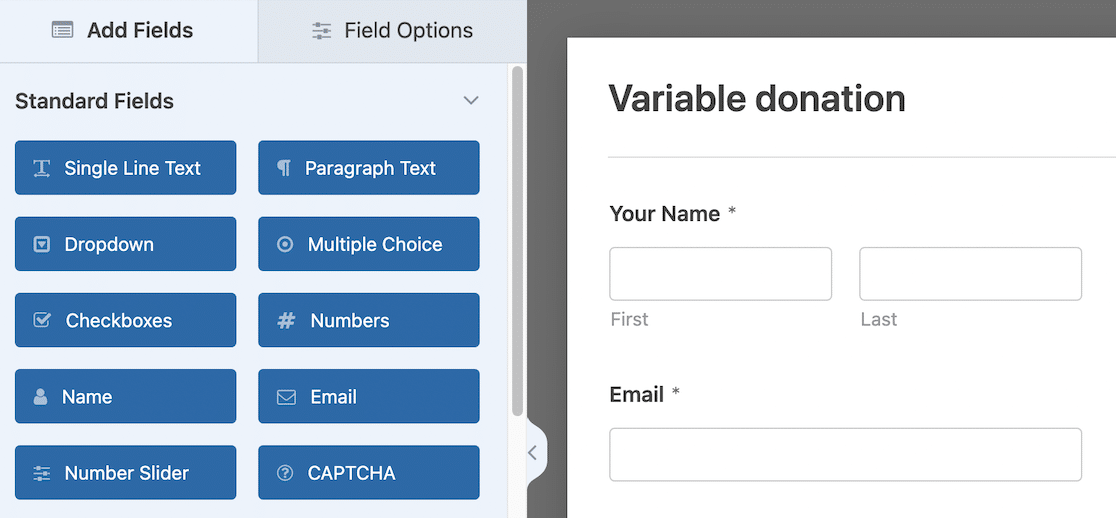 Edit donation form