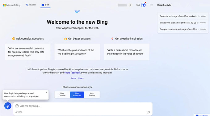 Bing Chat Bing Chat