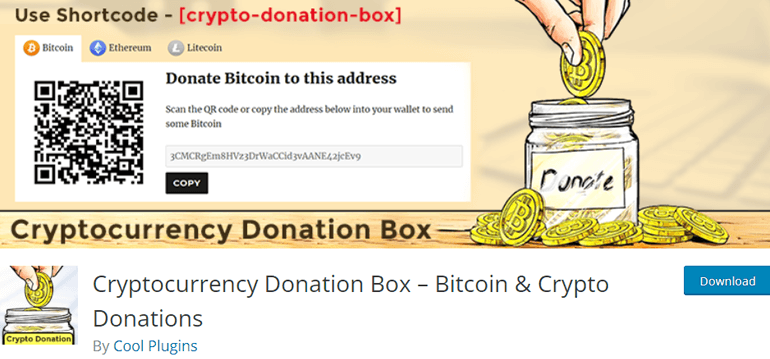 加密貨幣捐贈箱