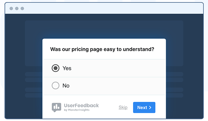 ユーザーフィードバックフォーム UserFeedback form