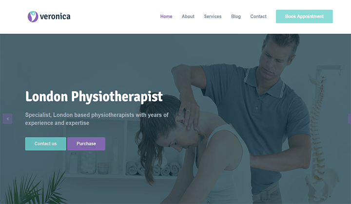 9+ migliori temi WordPress per siti web di fisioterapia 2023 7 veronica 551