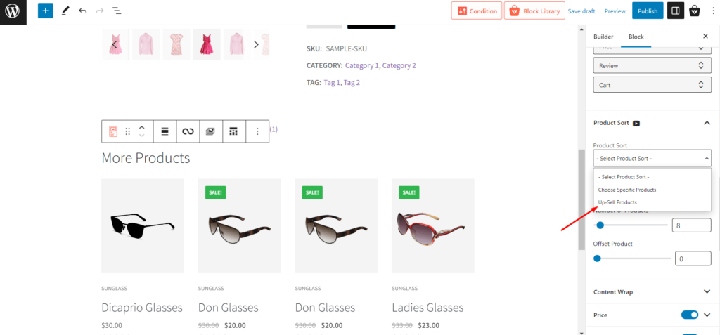 如何设置 WooCommerce 追加销售产品(提高电子商务收入) 10 sort upsell products