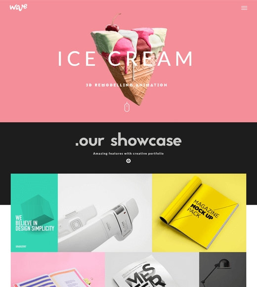 Шаблон Wave WordPress для сайта-фрилансера