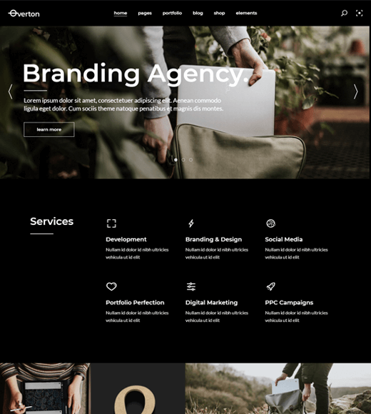 Демо-версия темы Overton