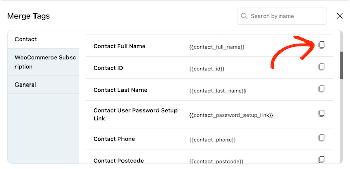复制动态合并标签 Copying dynamic merge tags