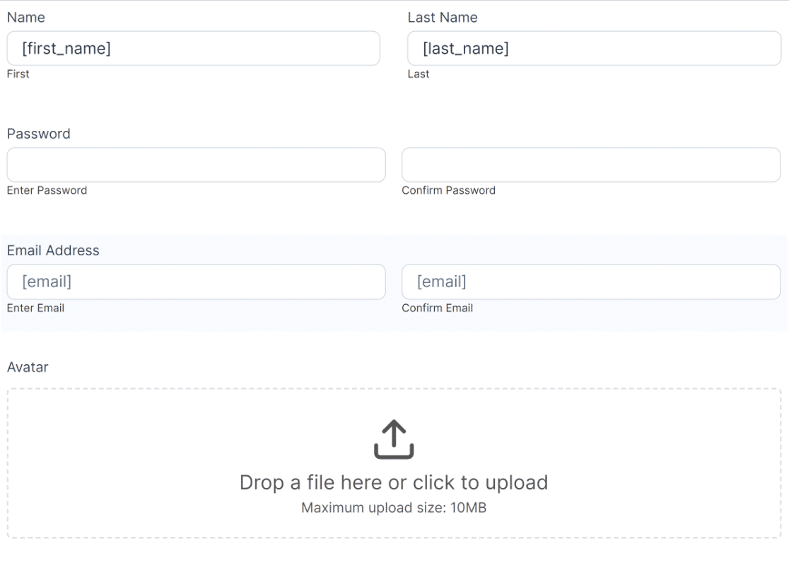 Formidable Forms file upload form