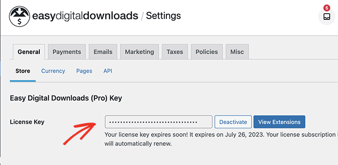 edd-license-key - SeedProd Easy Digital Downloads license key