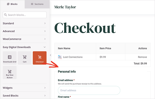 easy-digital-downloads-checkout-block - SeedProd Easy Digital Downloads checkout block