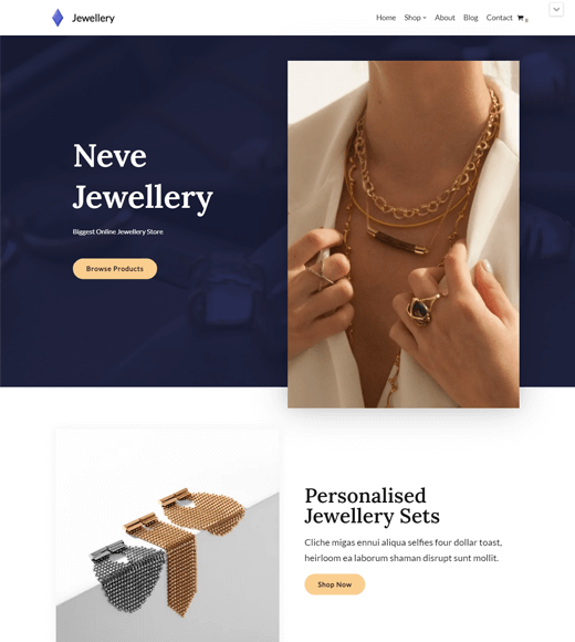 Бесплатная тема для магазина WordPress Neve