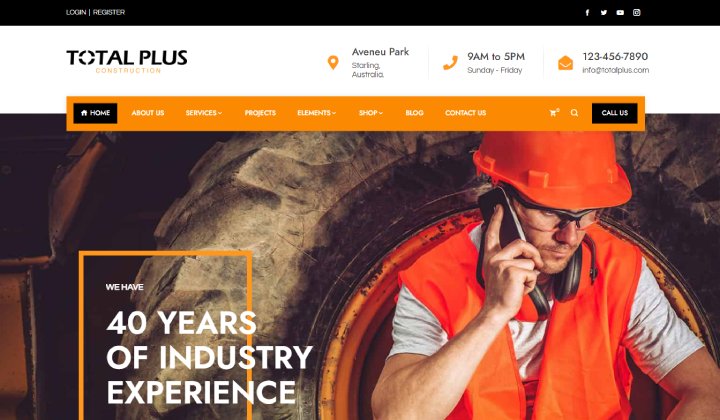 16 최고의 인테리어 디자이너 및 건축가 WordPress 테마 및 템플릿 2023 10 Total Construct