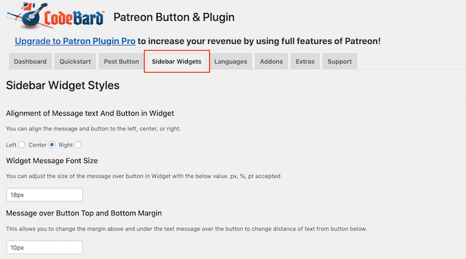 Aggiunta di un pulsante Patreon alla barra laterale di WordPress Adding a Patreon button to the WordPress sidebar