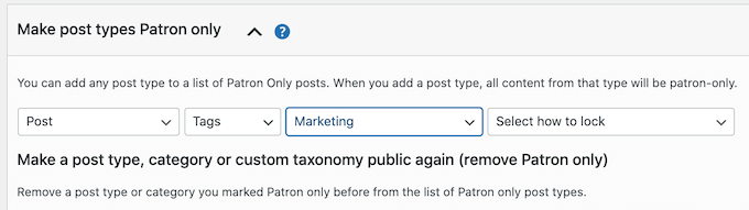 Limitare i tag ai membri Patreon in WordPress Restricting tags to Patreon members in WordPress