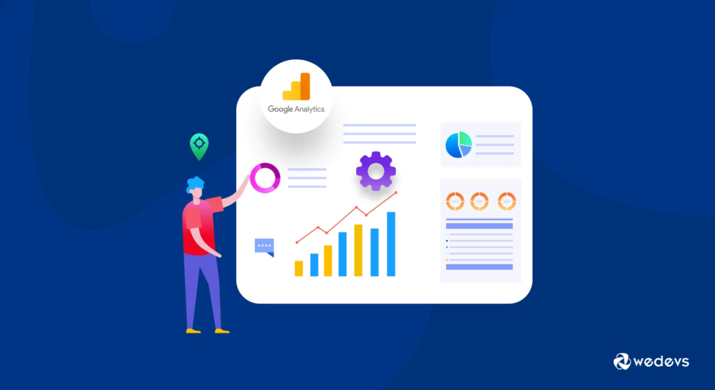 Una ilustración en el panel de control de Google Analytics 4