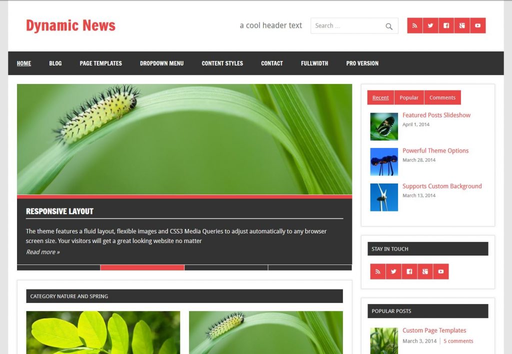 مجلة مجانية وورد موضوع الأخبار الديناميكية لايت