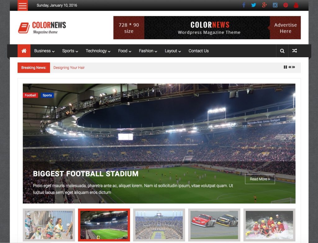 colornews - موضوعات ووردبريس للمجلات سريعة الاستجابة