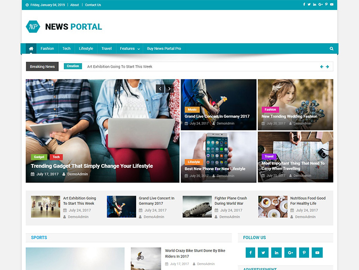 بوابة الأخبار الحرة وورد-مجلة-ثيم