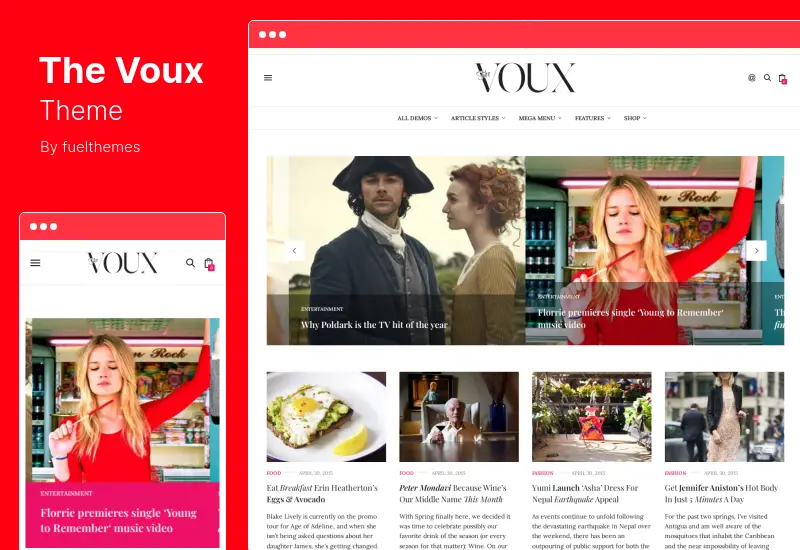 Voux Teması - Kapsamlı Bir Dergi WordPress Teması