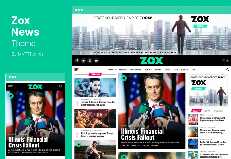 Zox Haber Teması - Profesyonel Haber ve Dergi WordPress Teması