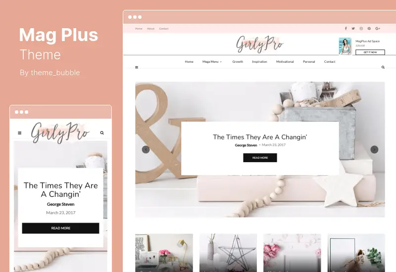 MagPlus テーマ - ブログ、雑誌 Elementor WordPress テーマ