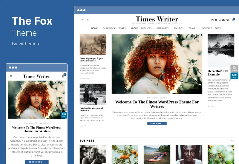 The Fox 主題 - 最小報紙新聞雜誌博客 WordPress 主題