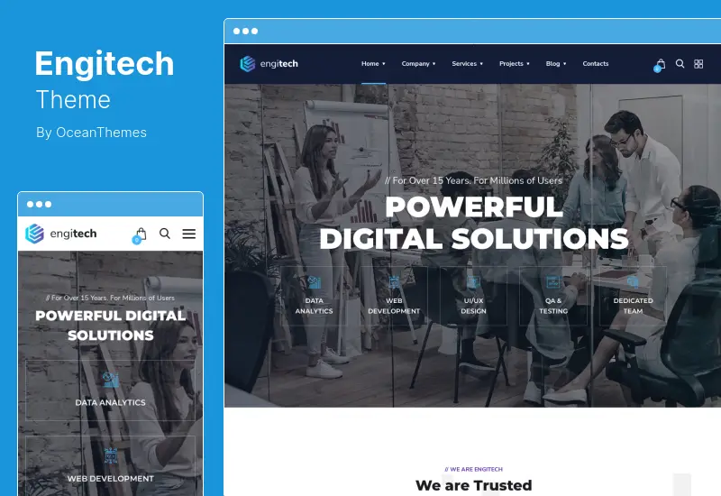 Tema Engitech - Tema WordPress pentru soluții și servicii IT