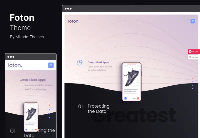 Tema Foton - Tema WordPress pentru pagina de destinație pentru software și aplicație