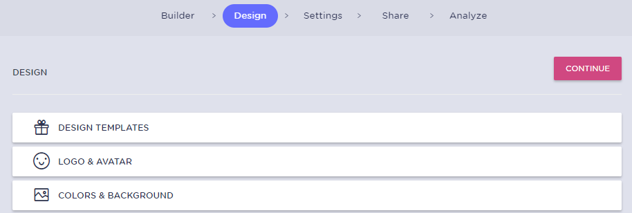 Landbot.io 設計選項卡。