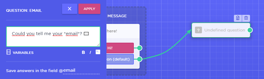 詢問您的訪客的電子郵件。