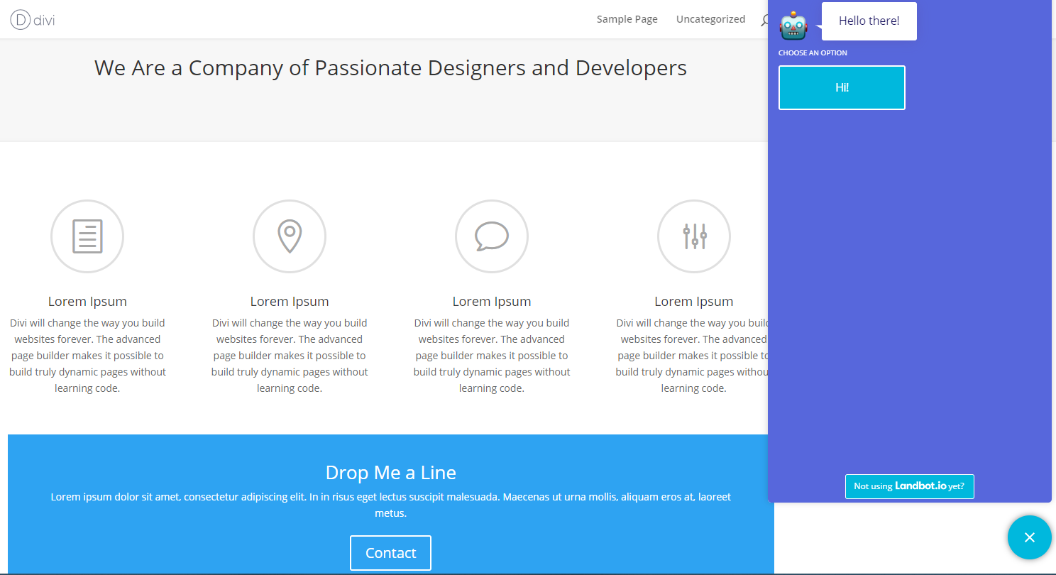 將 Landbot.io 與 WordPress 集成。
