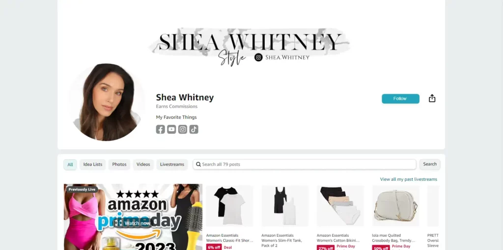 Shea Whitney:亞馬遜時尚影響者