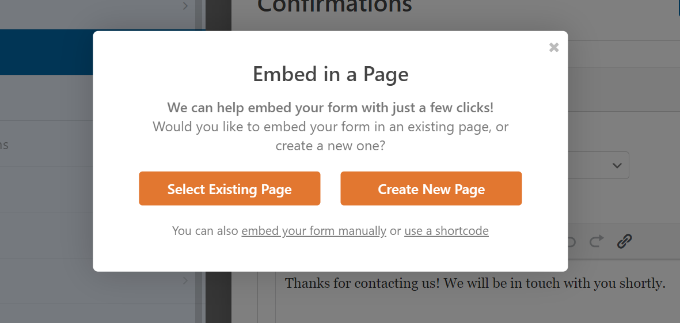 Menyematkan formulir di halaman Embed a form in page