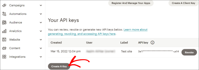 Buat kunci baru Create a new key