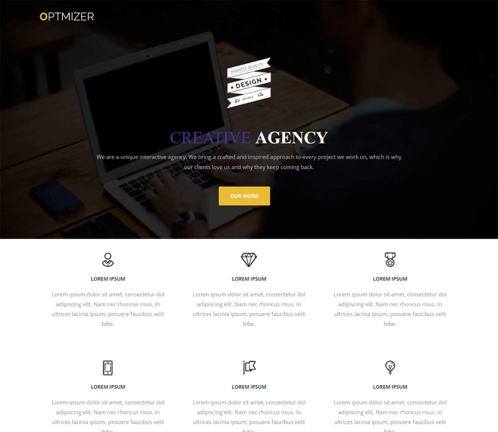 无优化器的 wordpress 主题