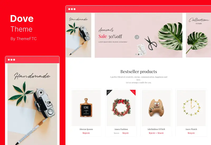 Dove Theme – Handmade Crafts WooCommerce WordPress Theme