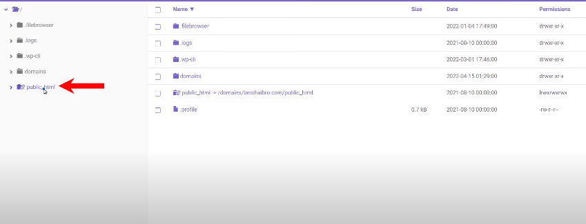public-html-file-to check-database-error