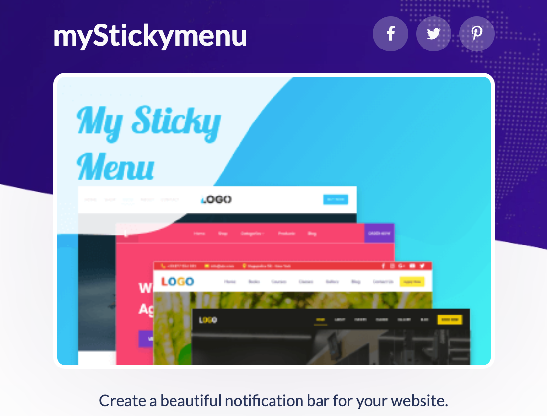 My Sticky Menu download page