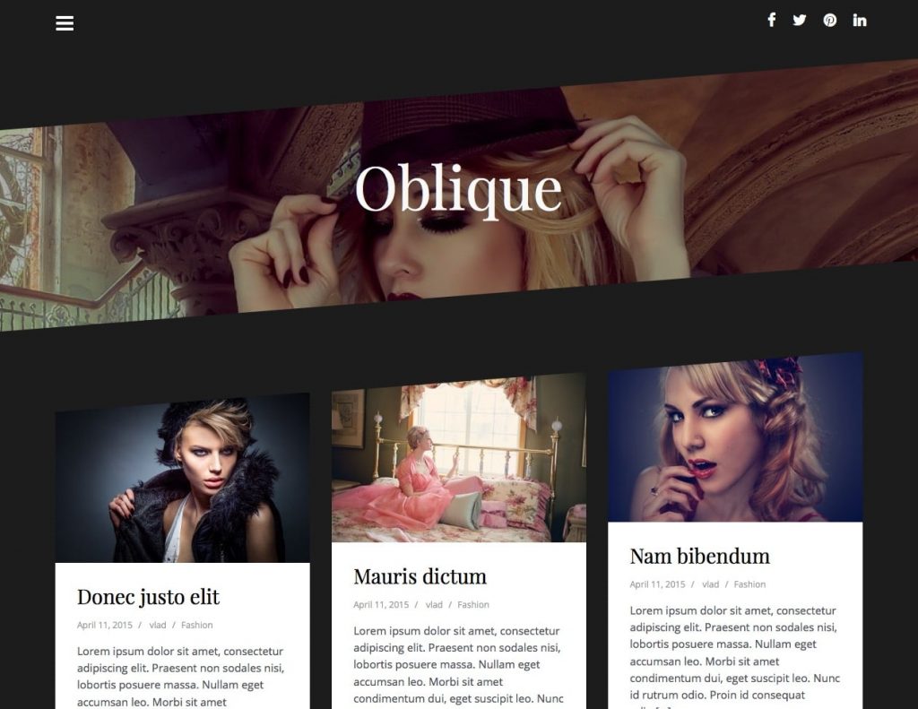 free wordpress themes for personal bloggers oblique