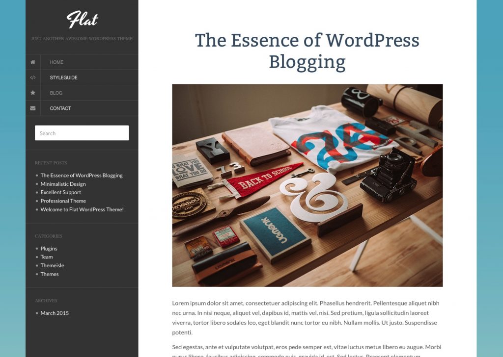 free wordpress themes for personal bloggers flat