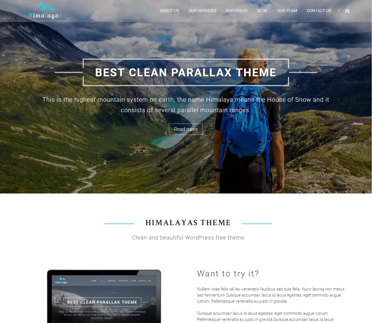 ヒマラヤ視差WordPressテーマ1