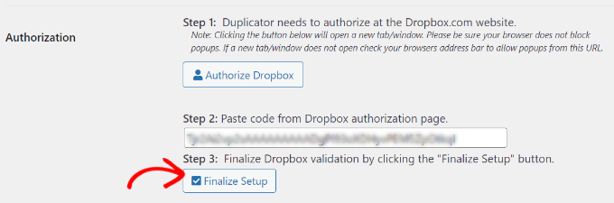 輸入代碼並完成設置 Enter code and finalize setup