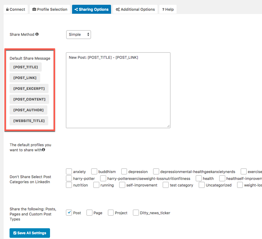 WordPressからLinkedInへ