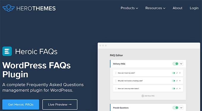 FAQ héroïque pour WordPress Heroic FAQs for WordPress
