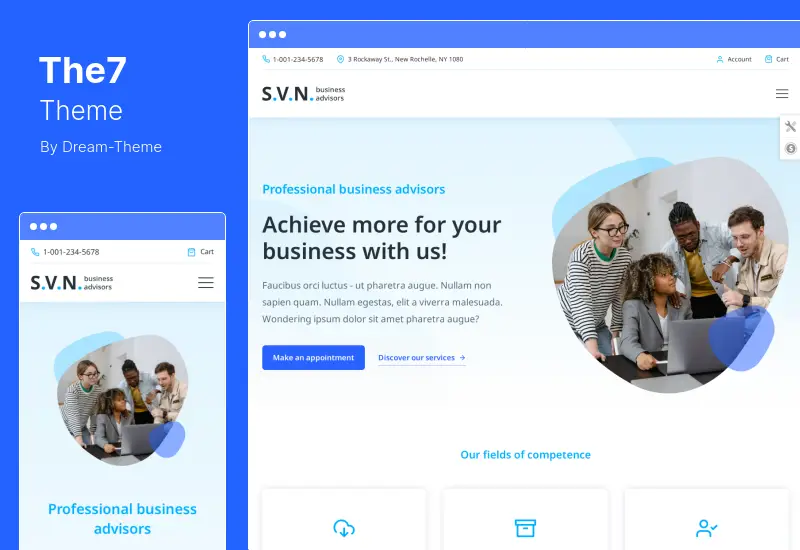 The7 Theme - Site Web și eCommerce Builder pentru tema WordPress