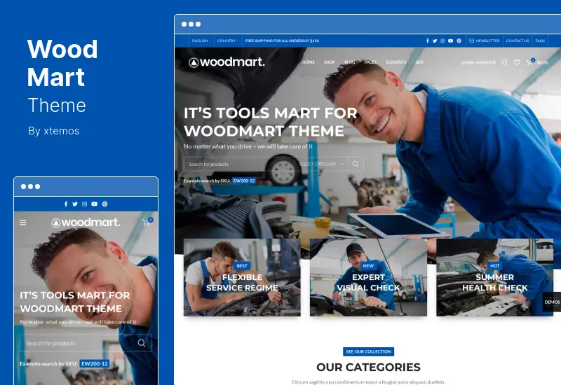 Tema WoodMart - Tema multifuncțională WooCommerce