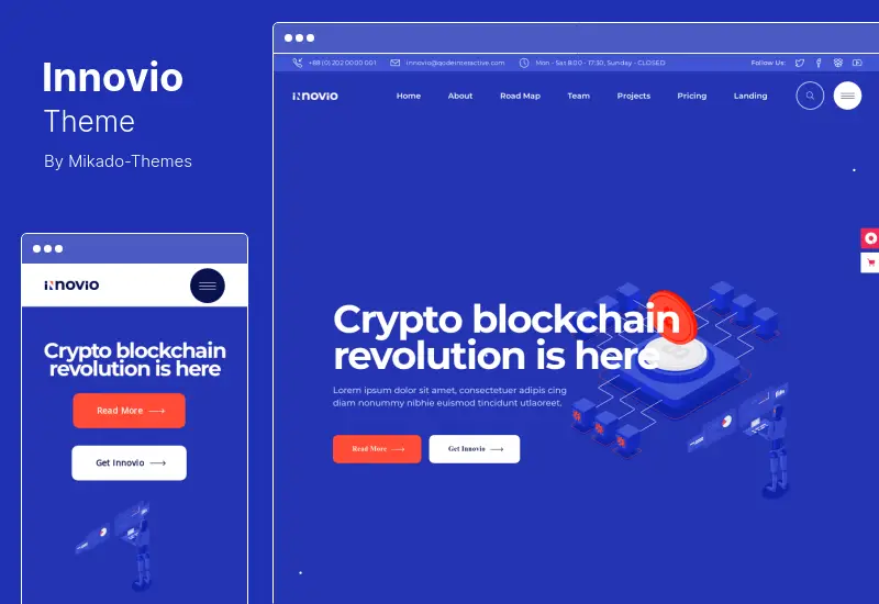 Tema Innovio - Tema WordPress pentru pagina de destinație multifuncțională